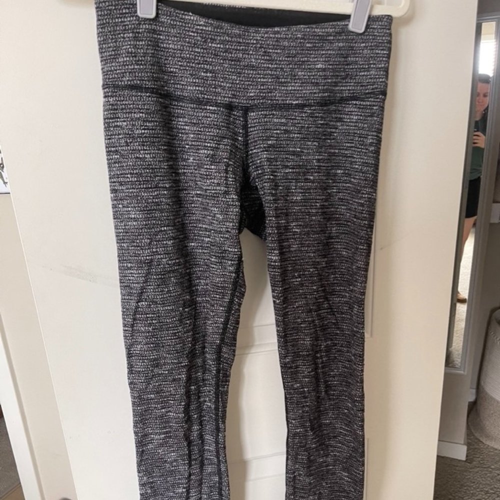 Lululemon Wunderunder Gray Stitched Leggings Size 6
